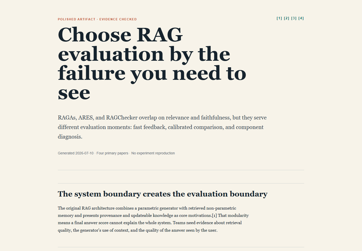 Polished RAG evaluation article produced by the storm skill